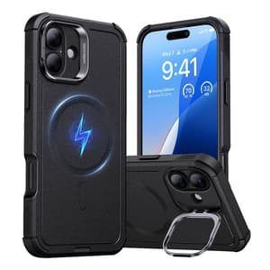 Cyber Tough (HaloLock) ESR-deksel med stativ for iPhone 16 Plus (svart)