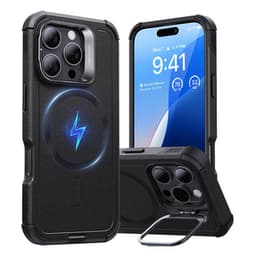 Cyber Tough (HaloLock) ESR-deksel med stativ for iPhone 16 Pro (svart)