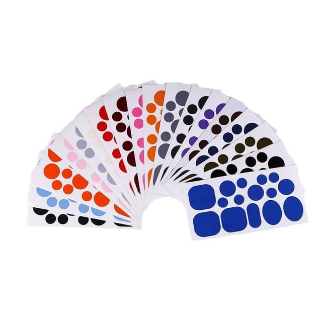 Reparasjonslapper for dunjakke Multicolor 18-pakning sirkeltype