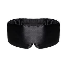 Justerbar dobbeltsidet silke sovemaske Sort