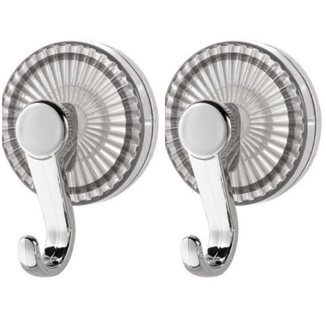 2-pack köksbadrum sugkoppskrokar Grå