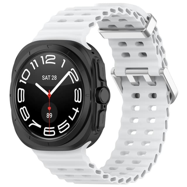 Silikoninen kellon ranneke Samsung Watch Ultralle 47mm Valkoinen