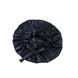 Luksuriøs Double Layer 16 Momme Silk Sleep Cap Marineblå