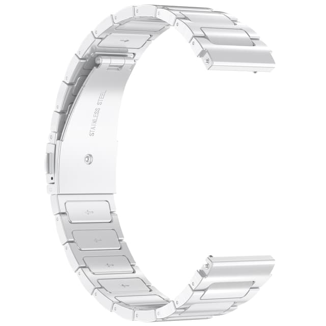 22 mm universel slank stålrem, velegnet til Samsung, Huawei Sølv