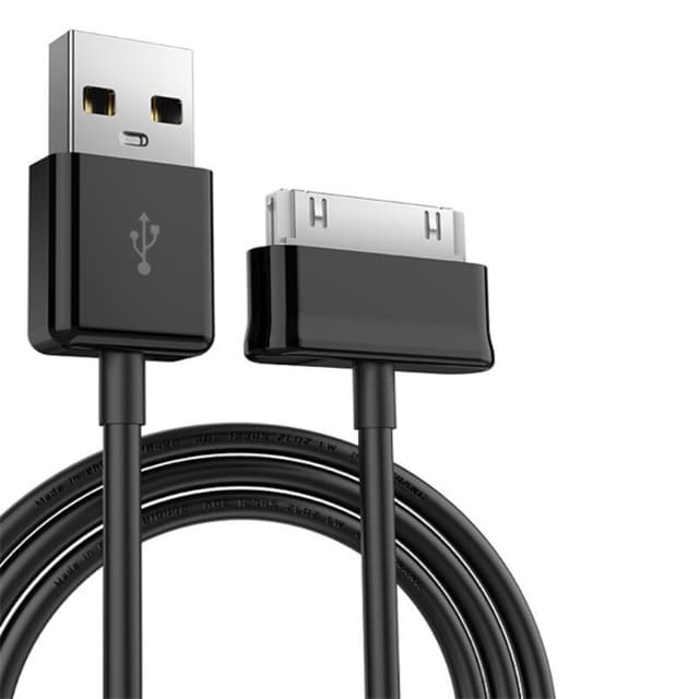 30 pins USB-kabel ladekabel/datakabel, kompatibel med Samsung P1000/N8000/N8010 Sort 1 m