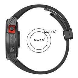 20mm silikonihihna Garmin Epix Pro 42mm/Fenix‐7S/Fenix‐7S Prolle Musta