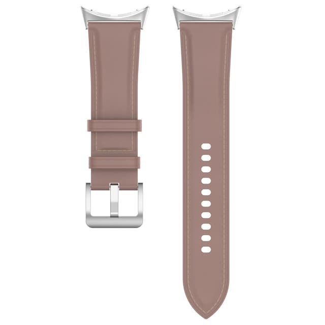 Klockarmband i Äkta Läder 20 mm för Google Pixel Watch 1/2 Mörkrosa
