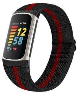 Udskiftningsurbånd til Fitbit Charge 5/6 Black+Red
