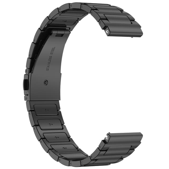 22 mm teräsranneke, Samsung, Huawei Musta
