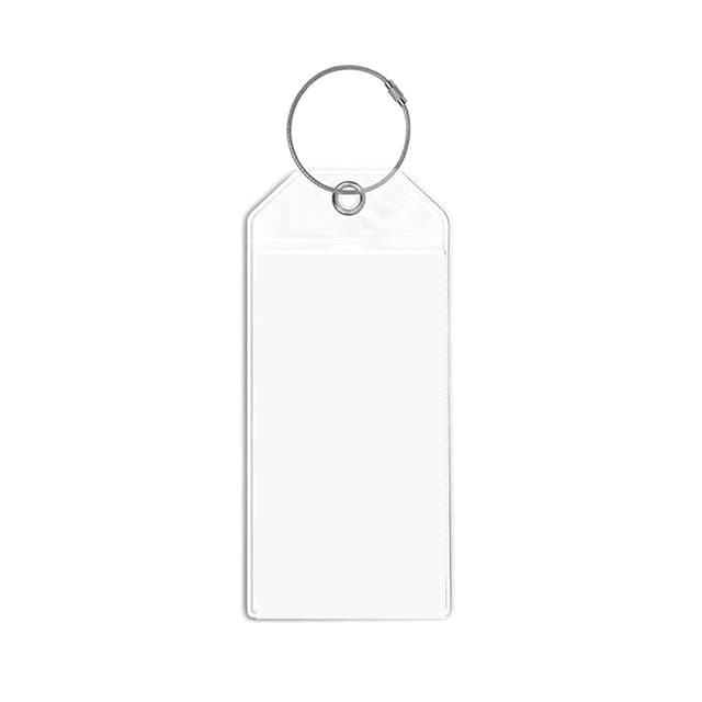 Bagage Nyckelringar och ID Tag Hållare Silver