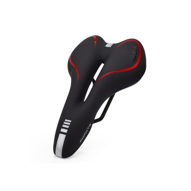 Silikone cykelsadel Sort+rød