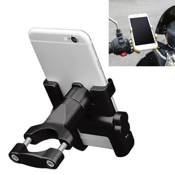 Mobilhållare i aluminium för motorcykel – för enheter 6–10 cm