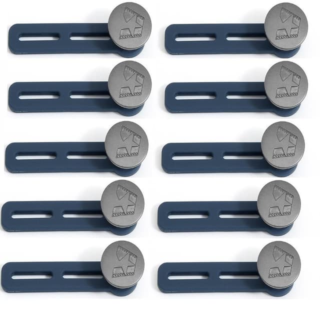 Dubbla Lager Expanderbara Midjeknappar, 10-pack Koppar