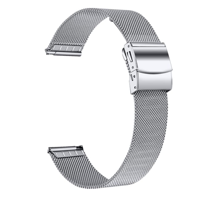 Urrem i rustfrit stål til Huawei Watch 2/Garmin Vivoactive 3, 20 mm Sølv