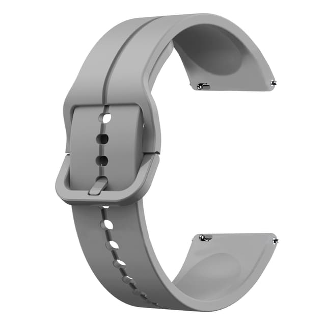 Klockarmband 20 mm i Silikon Grå 20 mm