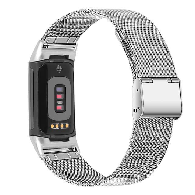 Klockband i Rostfritt stål för Fitbit Charge 5 Charge 6 Silver