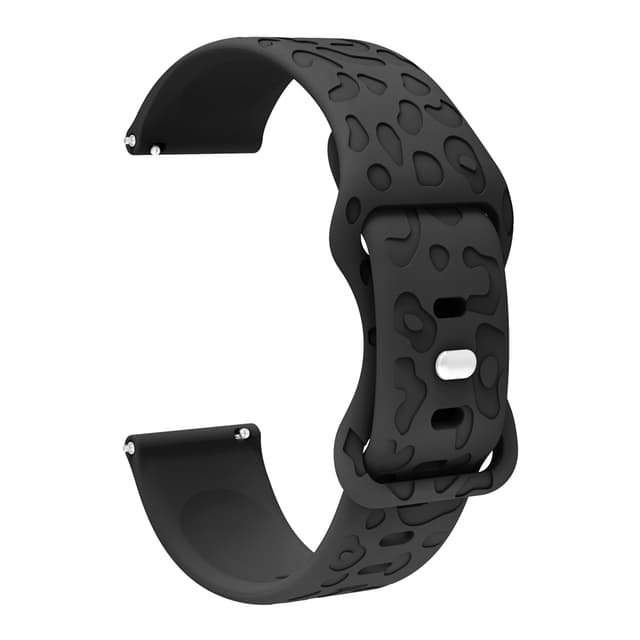 22 mm silikonikellon ranneke, Samsung Gear S3 Classic, Huawei Watch 3, Ticwatch Musta
