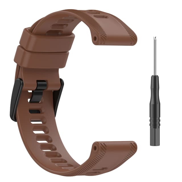 Klockarmband i Silikon för Garmin Forerunner 265/965 Brun