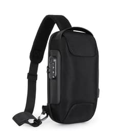Crossbody-veske med vannavvisende stoff Sort