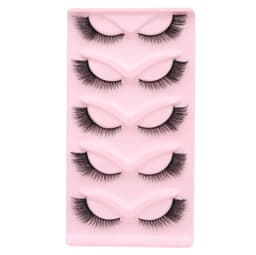 10 par 3D Cat Eye-inspirerte øyevipper Sort