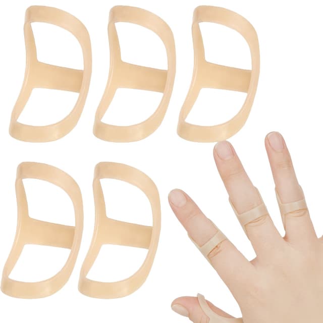 Fingerskena för springfinger 5-pack med olika storlekar Beige Size 6+7