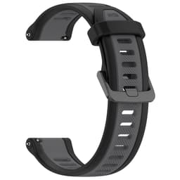20mm silikonarmbånd for Samsung/Garmin/Venu/Vivomore Svart+grå