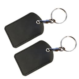Läder Access Card Tag, Nyckelring Svart