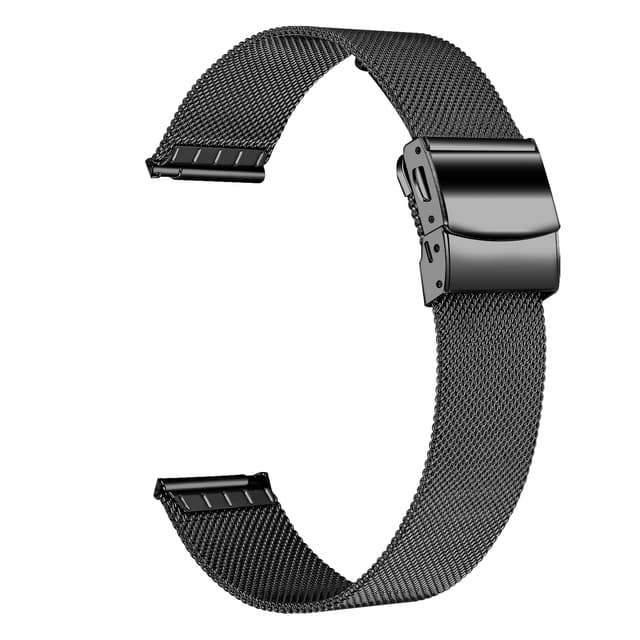 Armband Rostfritt stål Garmin Venu 3S / Forerunner 265s 18 mm Svart