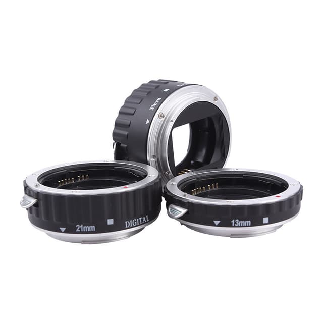 Makroobjektiv for Canon EOS DSLR-kameraer 21 mm 31 mm 13 mm, 3-pakning Sølv