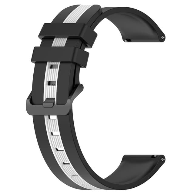 20mm Silikonarmband för Samsung och Huawei Klockor Svart + Vit