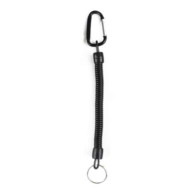 Indragbart Bungee-Snöre med Öglor, Lanyard, Nyckelring Svart