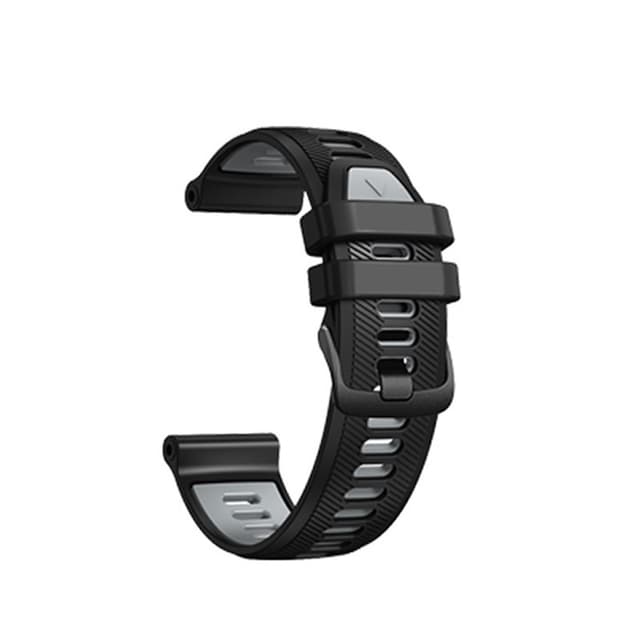 Klockarmband i Silikon Svart+grå