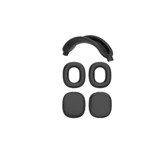 Beskyttende 4-delt silikone etui sæt til AirPods Max hovedtelefoner Sort