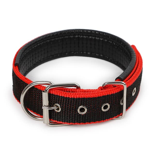 Blødt justerbart hundehalsbånd med metalspænde MultiColor