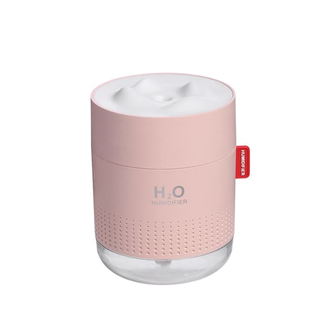 500ml luftfukter med stille drift, automatisk avstenging Rosa