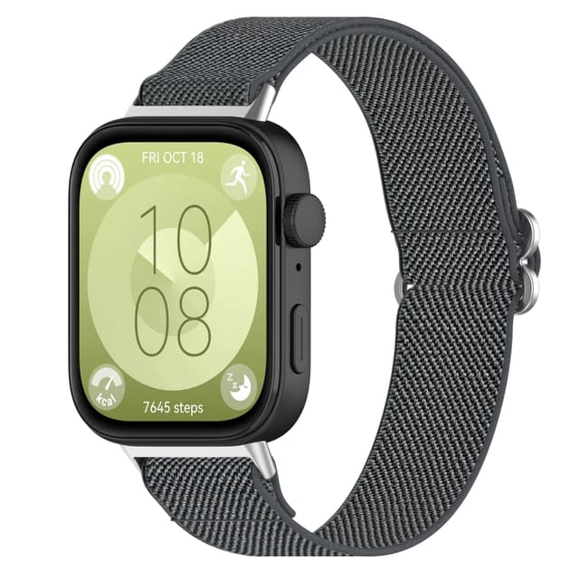 Joustava nailoninen kellohihna Huawei Watch Fit 3:lle Harmaa