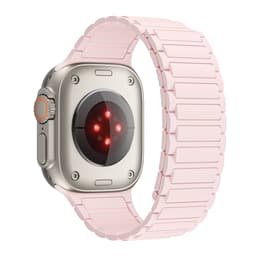 Silikone magnetrem til Apple Watch 1/2/3/4/5/6/7/8/9, Apple Watch SE Lyserød 42/44/45/49 mm