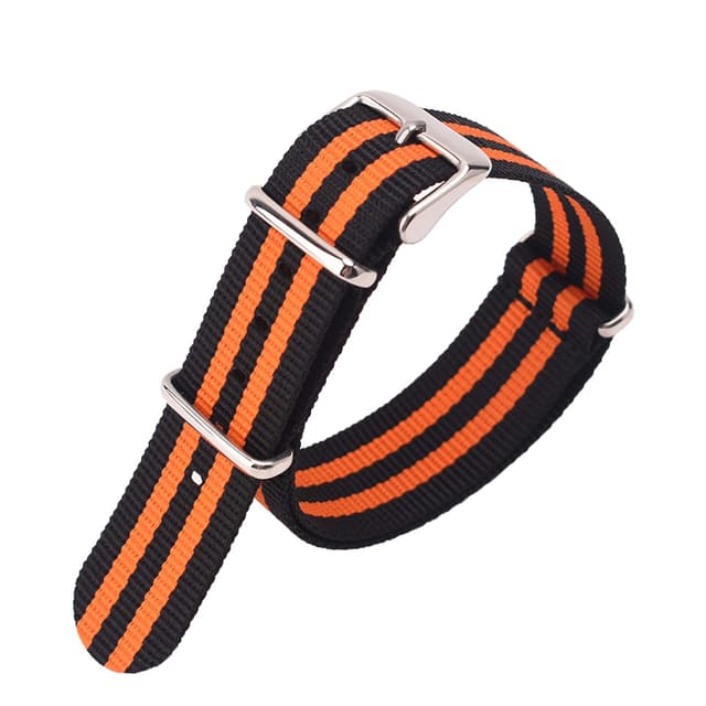 Erstatningsklokkerem Nylon 18 mm Flerfarget