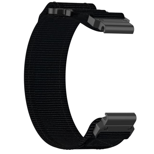 22 mm kellon ranneke Garmin Quatix 7 Pro/FeniX/Fenix‐6/Fenix‐5 Size M Nylon Musta