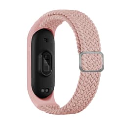 Klokkereim i nylon for Xiaomi Mi Band 3/4/5/6/7/NFC Rosa