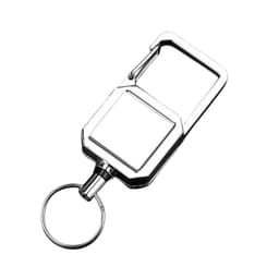 Infällbar Nyckelring, Hållare för ID-bricka Silver