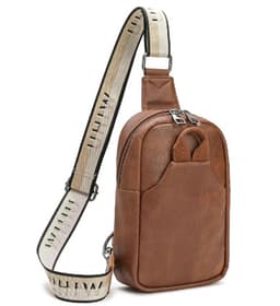 Crossbody-veske med justerbar stropp - for kvinner Brun
