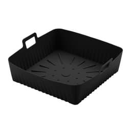 Kvadratisk Airfryer Bakmatta med Non-Stick Silikon Svart