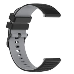 Urrem silikone Sort+grå 20 mm