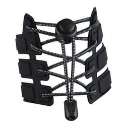 Elastisk bindefri snørebånd til sportssko, fritidssko Sort