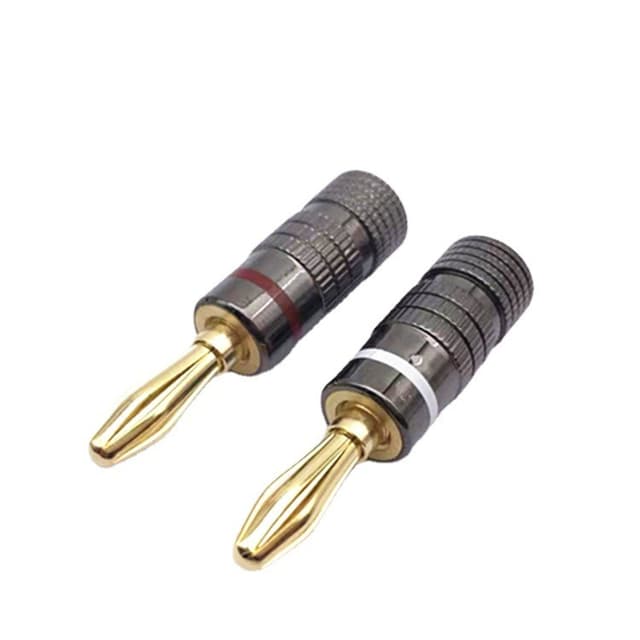 4mm Guldpläterad Banankontakt 4-pack
