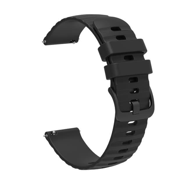 Klockarmband i Silikon Svart 22 mm