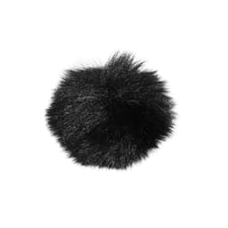 Fluffigt Vindtätt Lavalier-Mikrofonskydd Svart