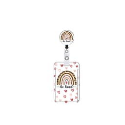 Heart Rainbow Leopard kortholder med snor