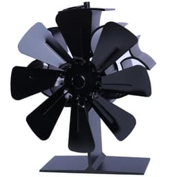 Brændeovnsblæser for bedre varmefordeling 8 blade Sort